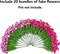 Artificial Outdoor Flowers 20 Bundles UV Resistant Morning Glory with Eucalyptus Fuchsia Gradient